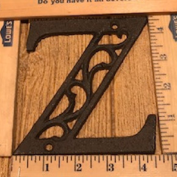 Cast Iron Letter "W" 4 5/8"tall Ornate Raw Cast Iron Ready for Paint 0184-0557-W - Picture 8 of 16